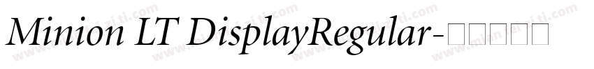 Minion LT DisplayRegular字体转换